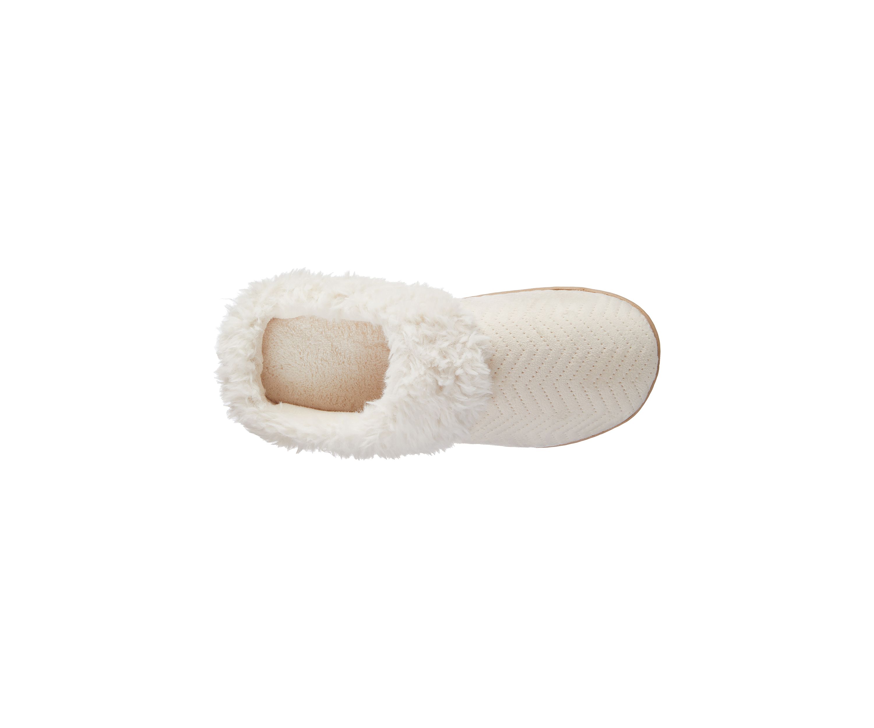 Womens Quilted Louise Velour Hoodback Slippers