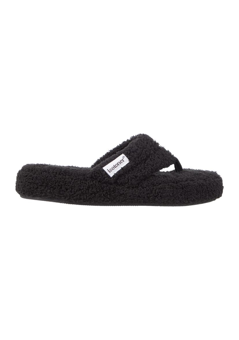 Womens Cozy Plush Joey Thong Slipper with Memory Foam