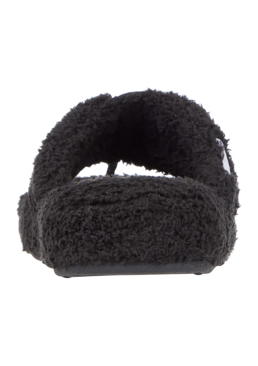 Womens Cozy Plush Joey Thong Slipper with Memory Foam