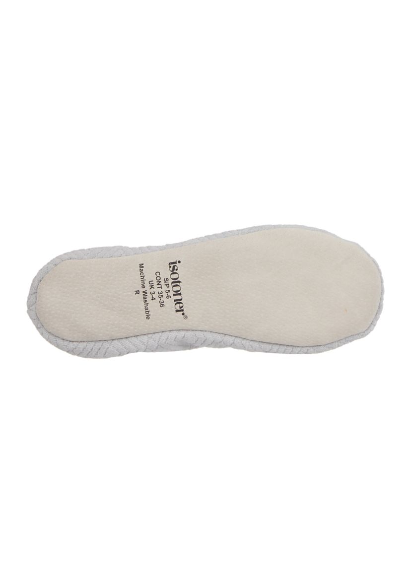 Womens Diamond Microterry Gemma Ballerina Slipper with Memory Foam