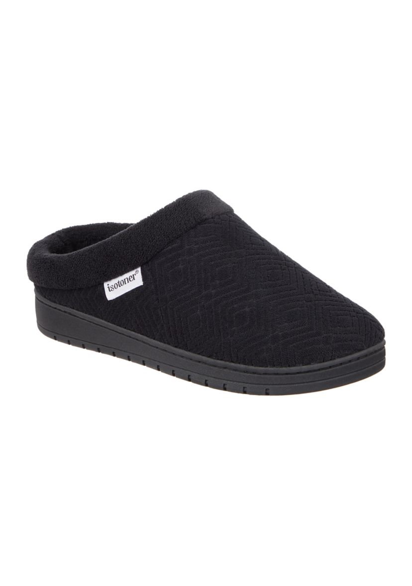 Womens Diamond Microterry Gemma Clog Slipper with Memory Foam