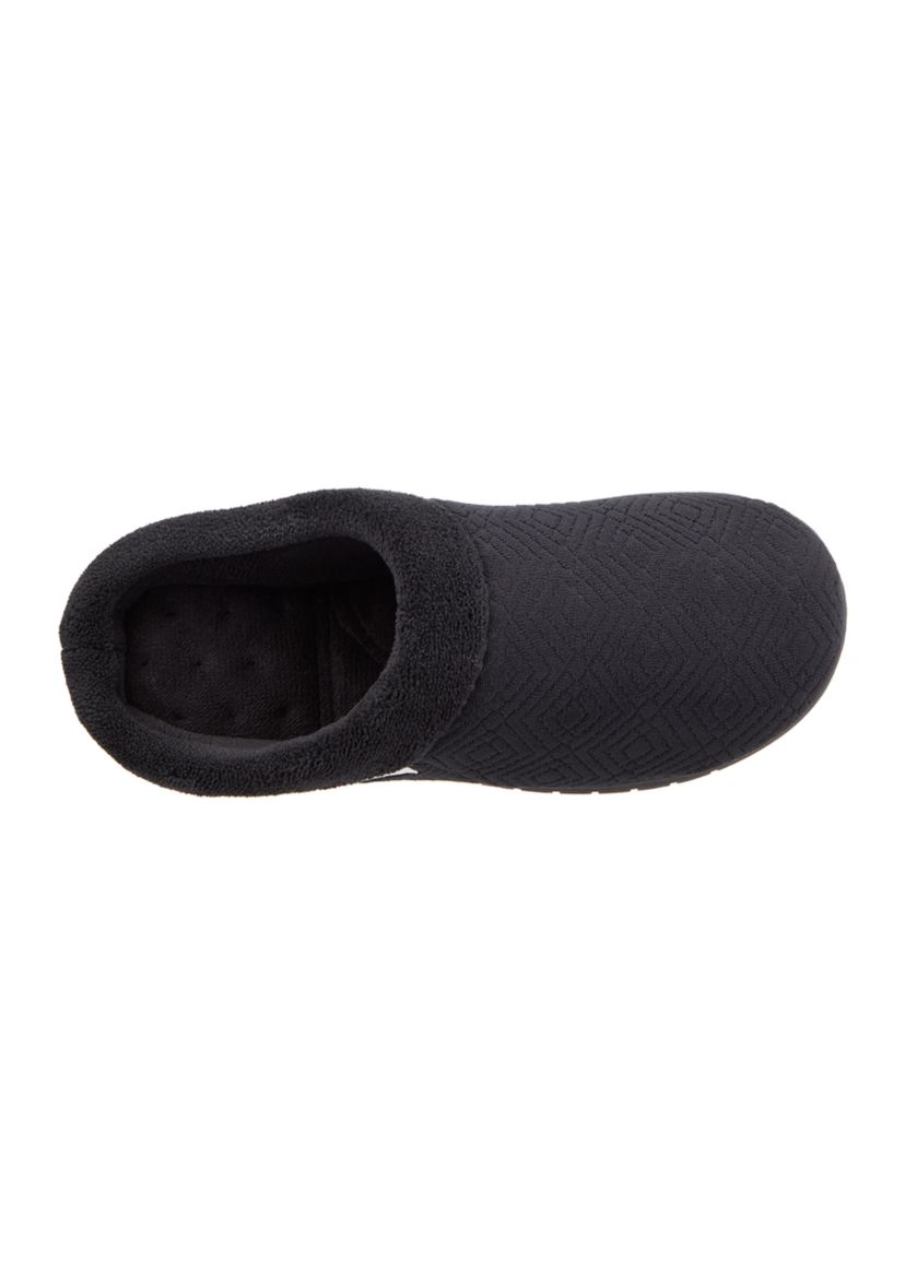 Womens Diamond Microterry Gemma Clog Slipper with Memory Foam