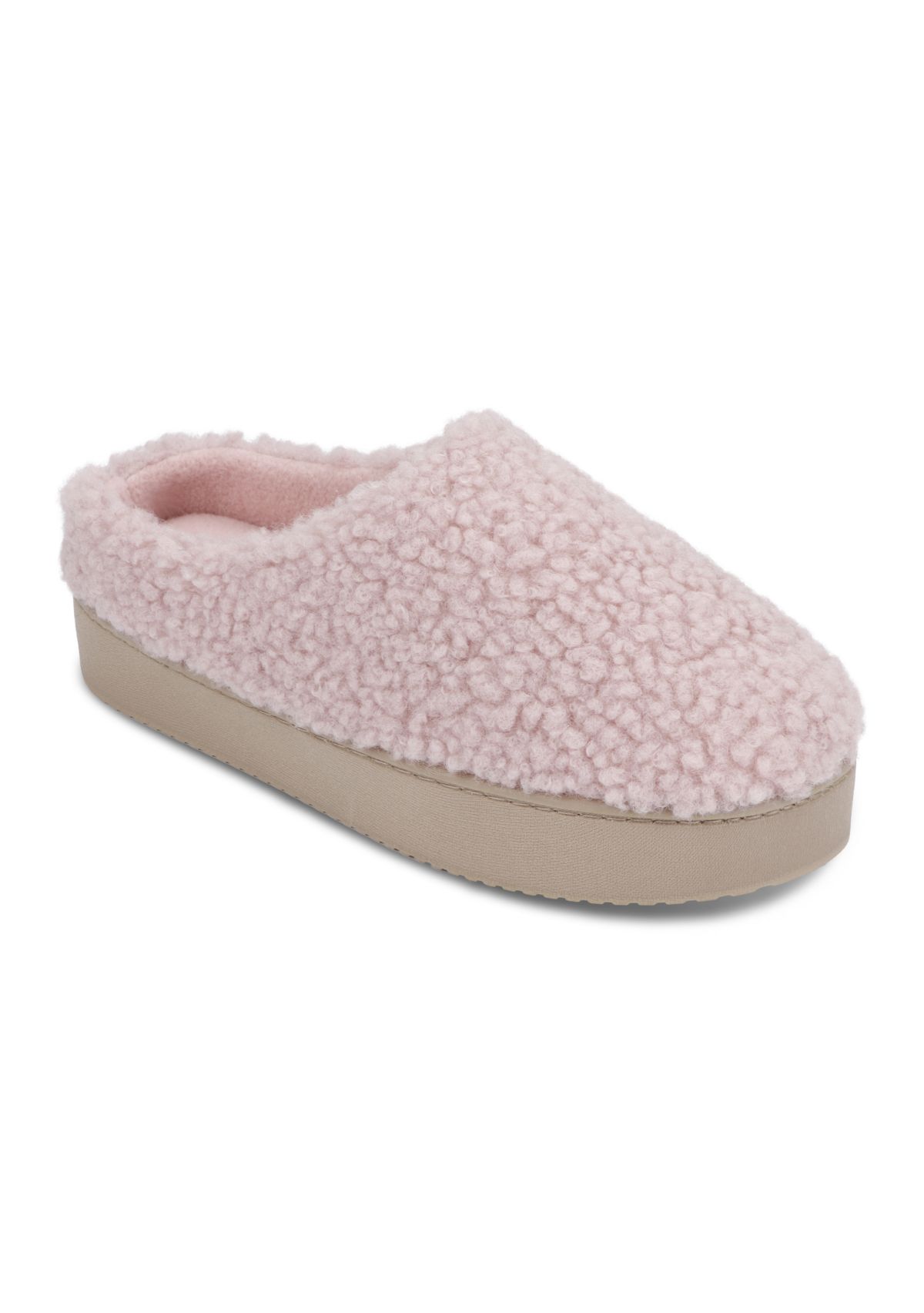 Womens Berber Diane Platform Clog Slippers