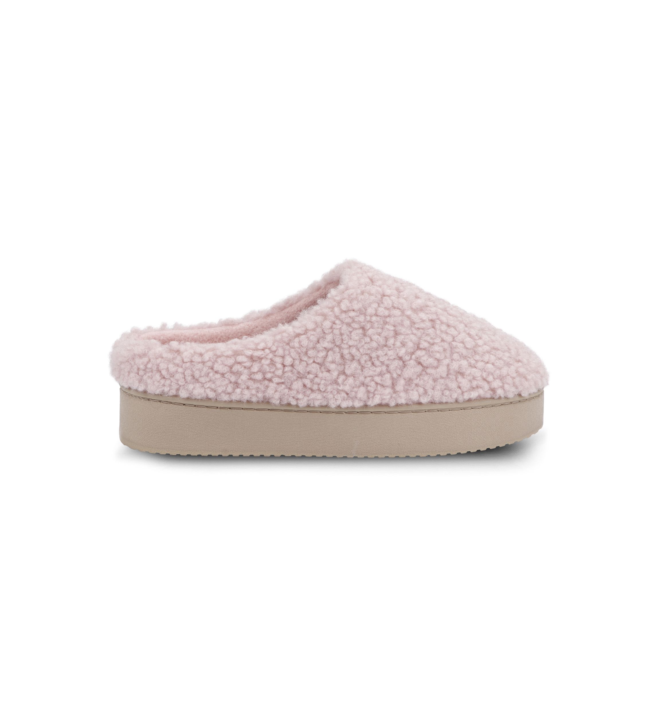 Womens Berber Diane Platform Clog Slippers