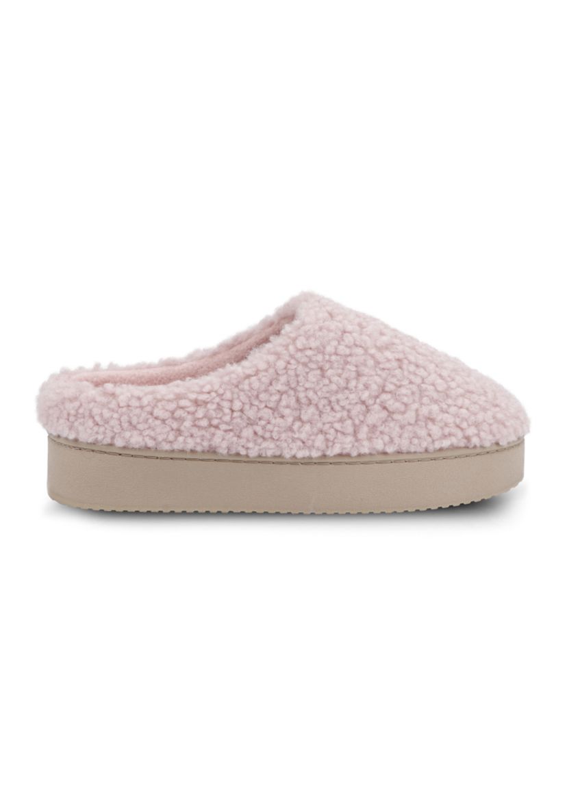 Womens Berber Diane Platform Clog Slippers