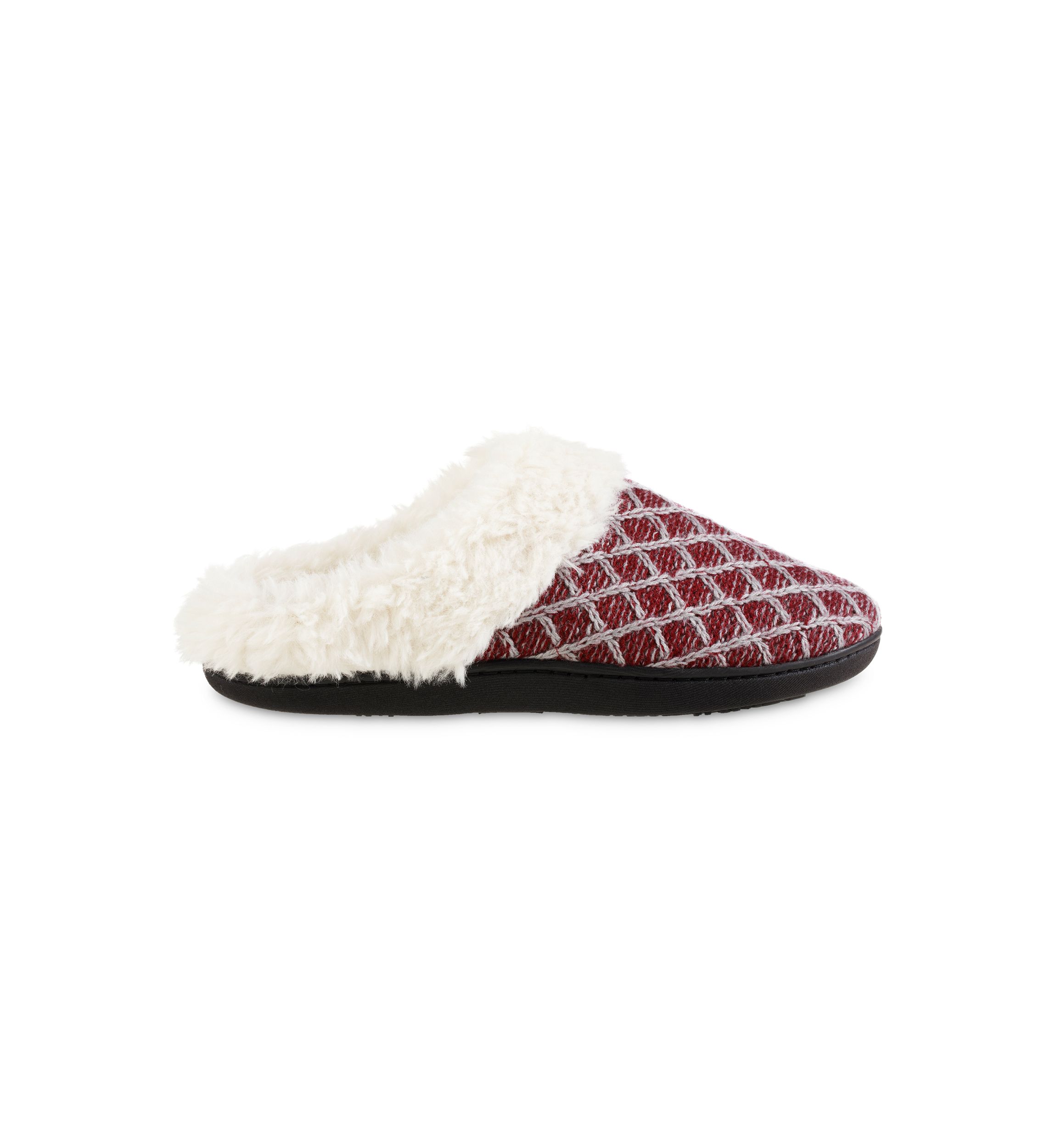 Womens Boucle Sweater Knit Clog Slippers