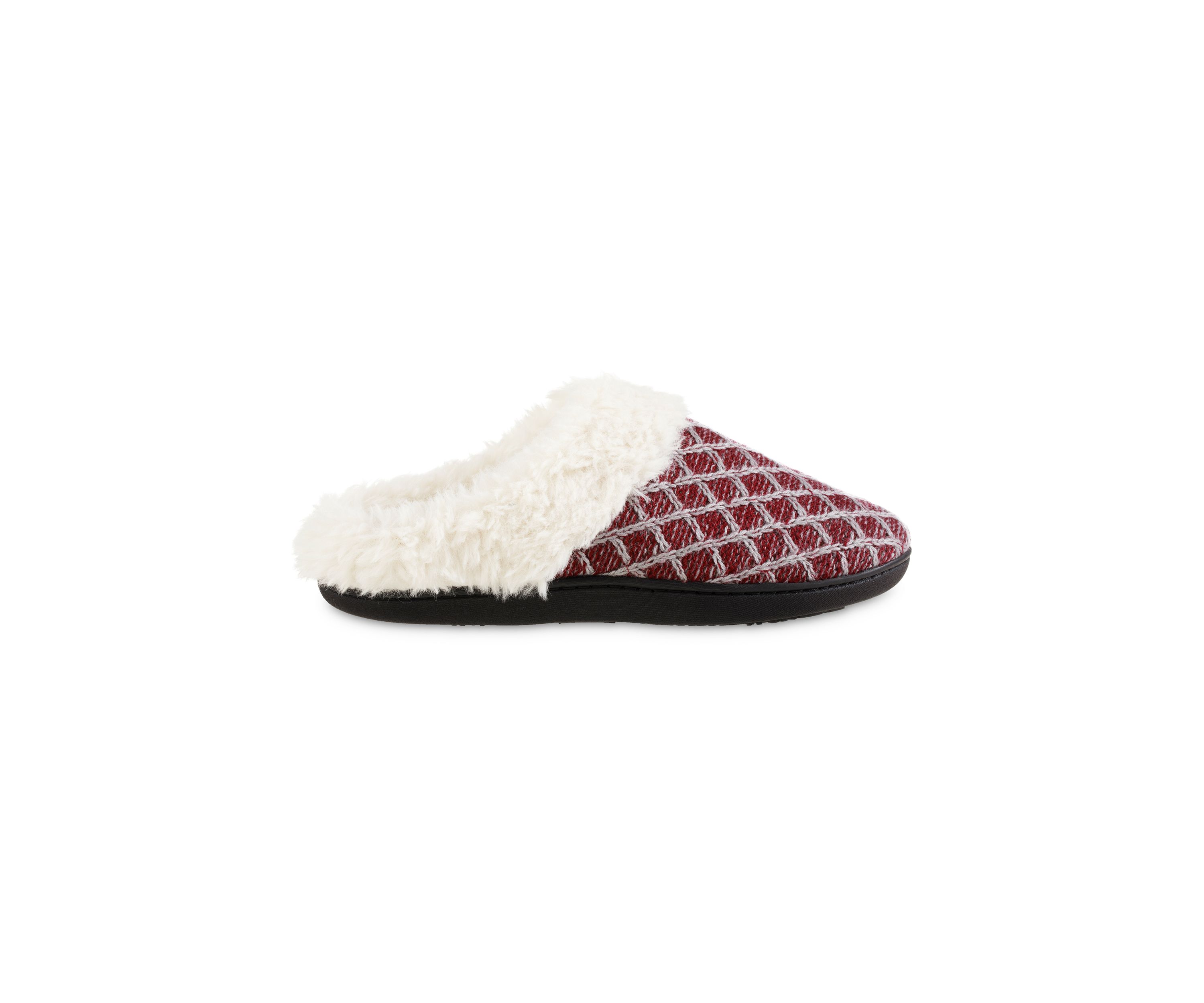 Womens Boucle Sweater Knit Clog Slippers