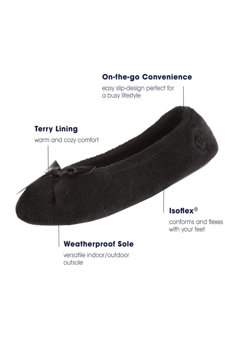 Womens Signature Classics Terry Ballet Slipper