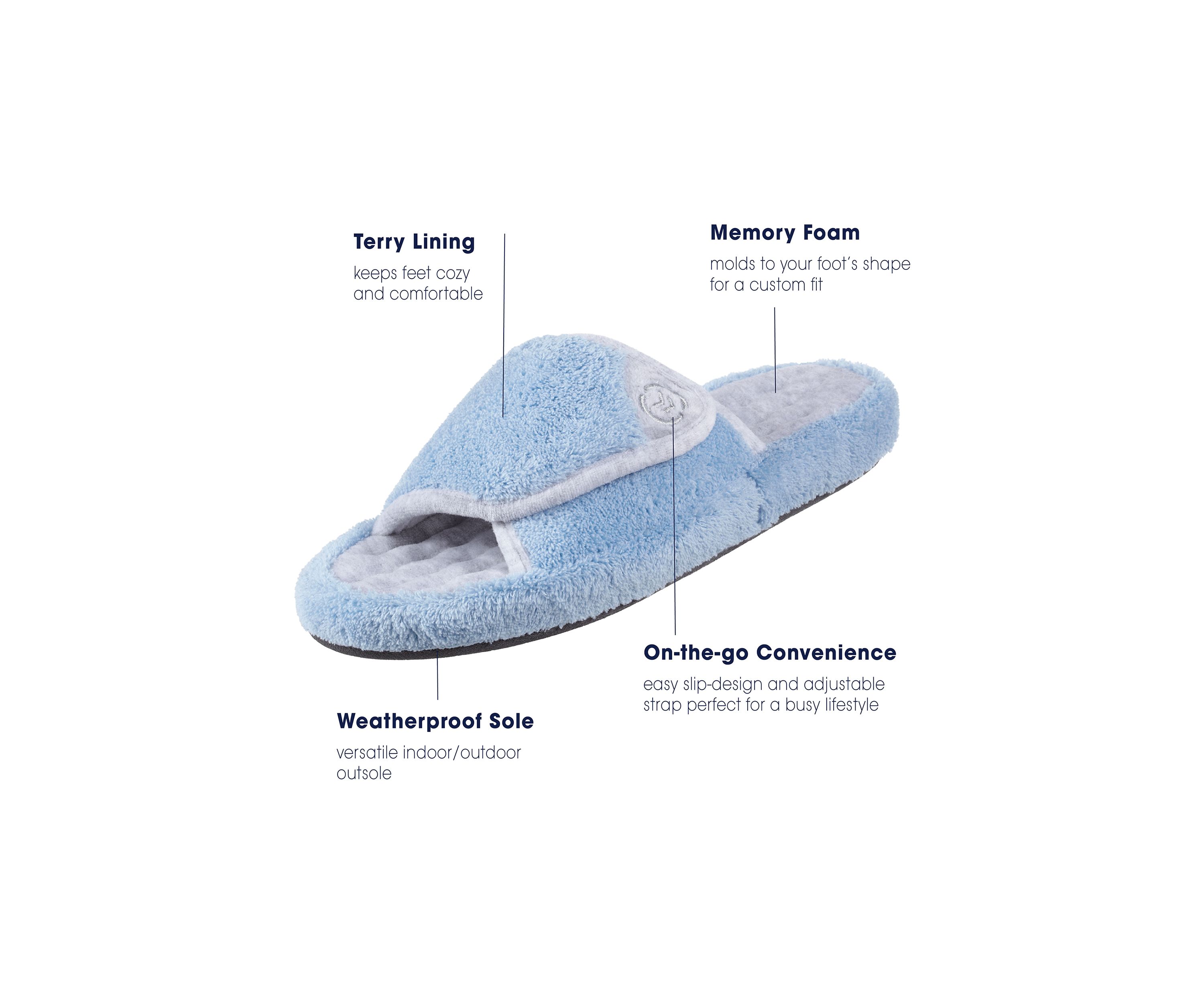 Signature Classics Microterry Spa Slide Slipper