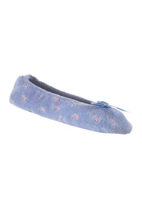 Women's Embroidered Terry Ballerina Slippers