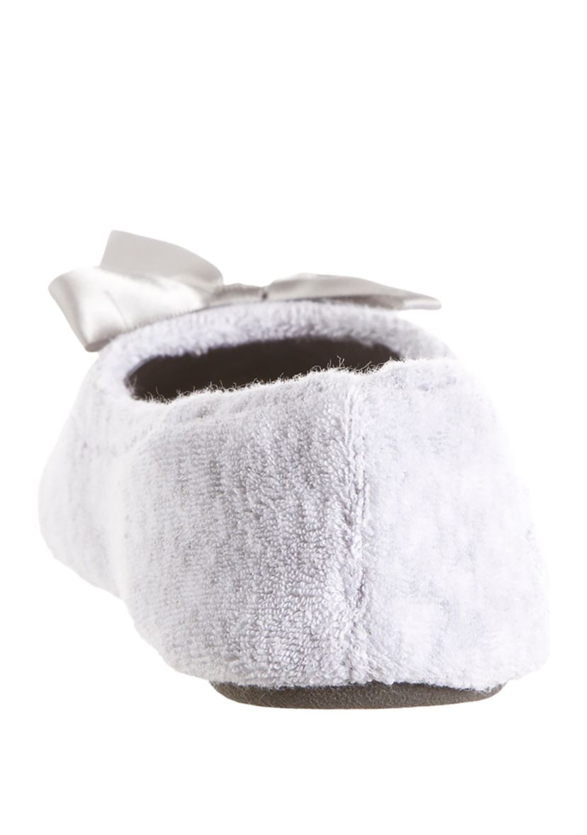 Womens Terry Ballerina Slippers