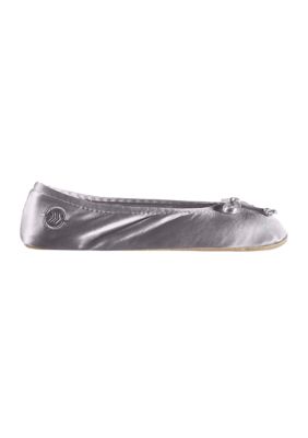 Women’s Satin Ballerina Slippers with Bow