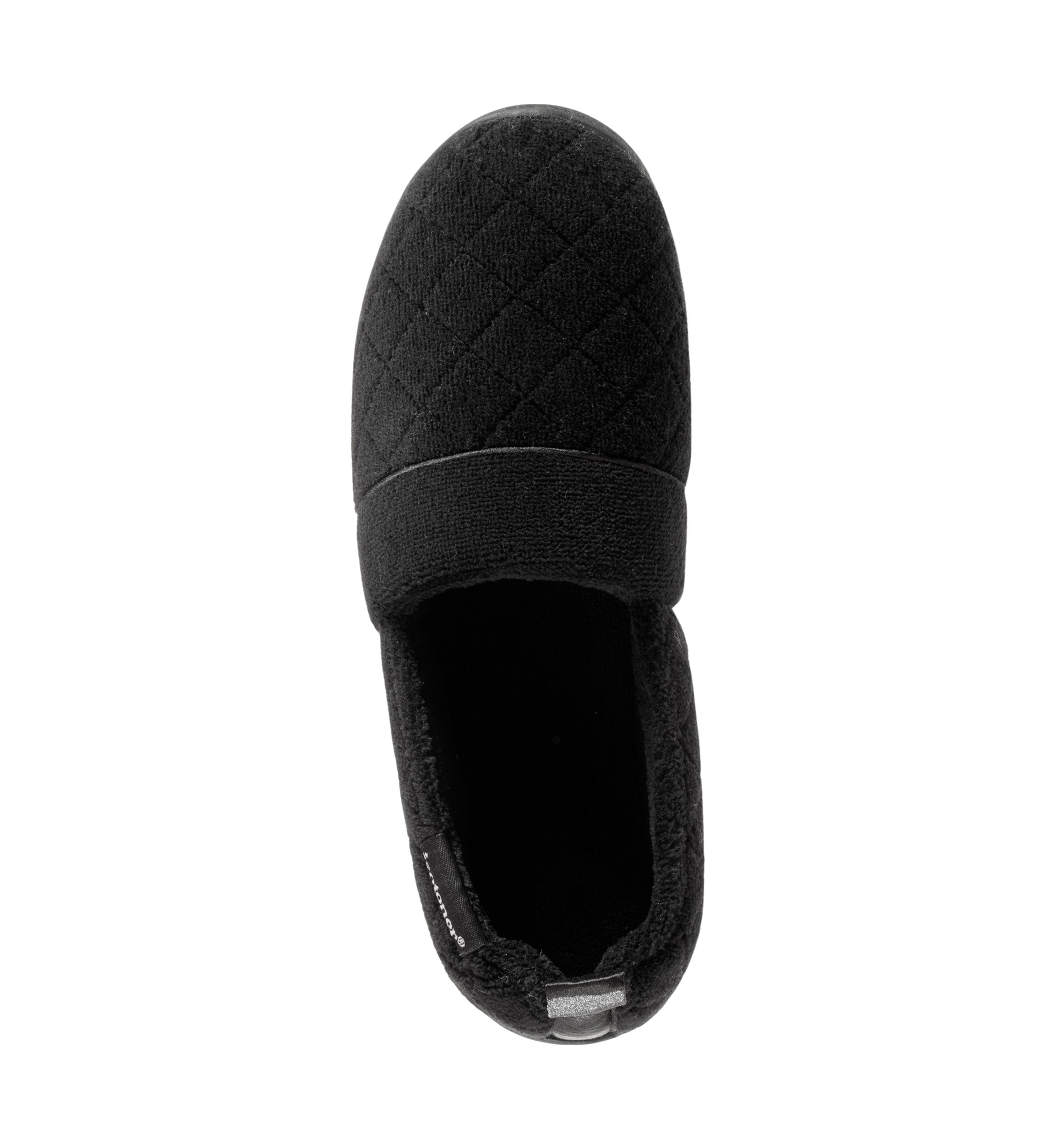  Quilted Memory Foam Micro Terry Slip On Slippers