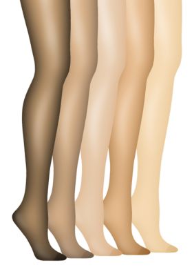 Hanes Women's Silk Reflections Plus Control Top Enhanced Toe Pantyhose, Black, 2X
