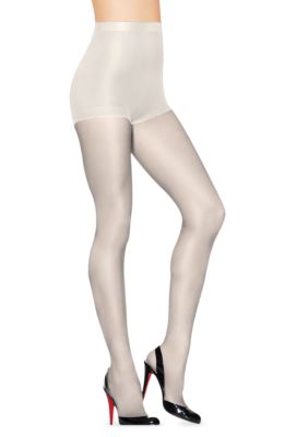 Hanes Women's Silk Reflections Control Top Sandalfoot Pantyhose, White, E/F