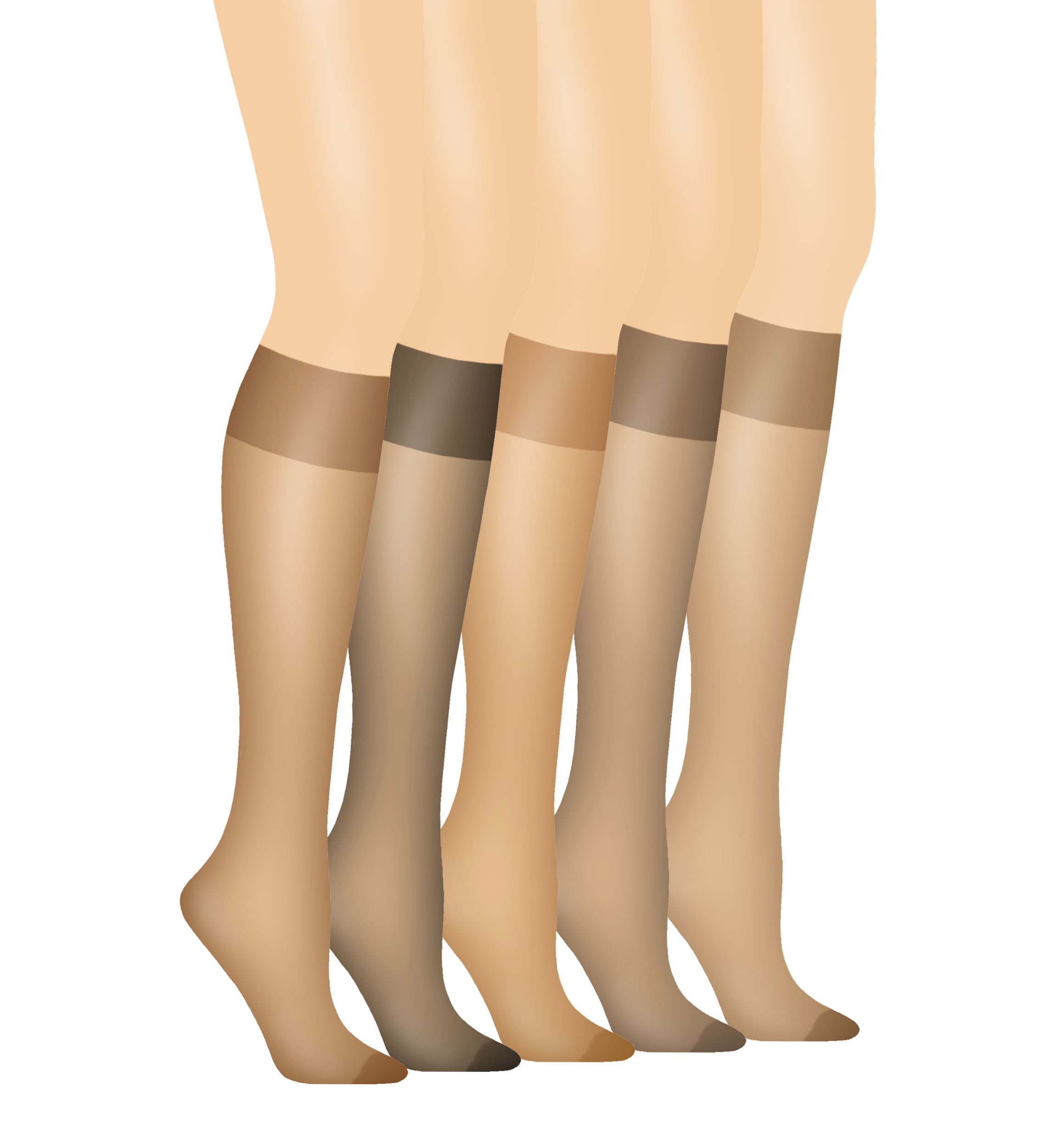 Silk Reflections Knee Highs With Reinforced Toe