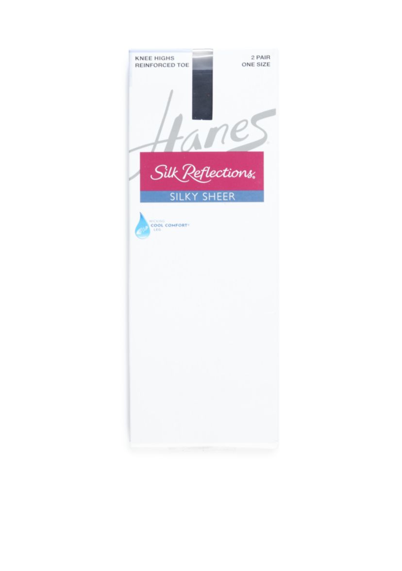 Silk Reflections Knee Highs With Reinforced Toe