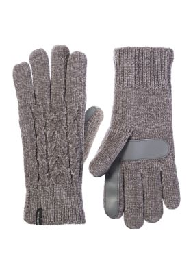 Women's Recycled Chenille Cable Knit Lined Gloves