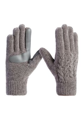 Women's Recycled Chenille Cable Knit Lined Gloves
