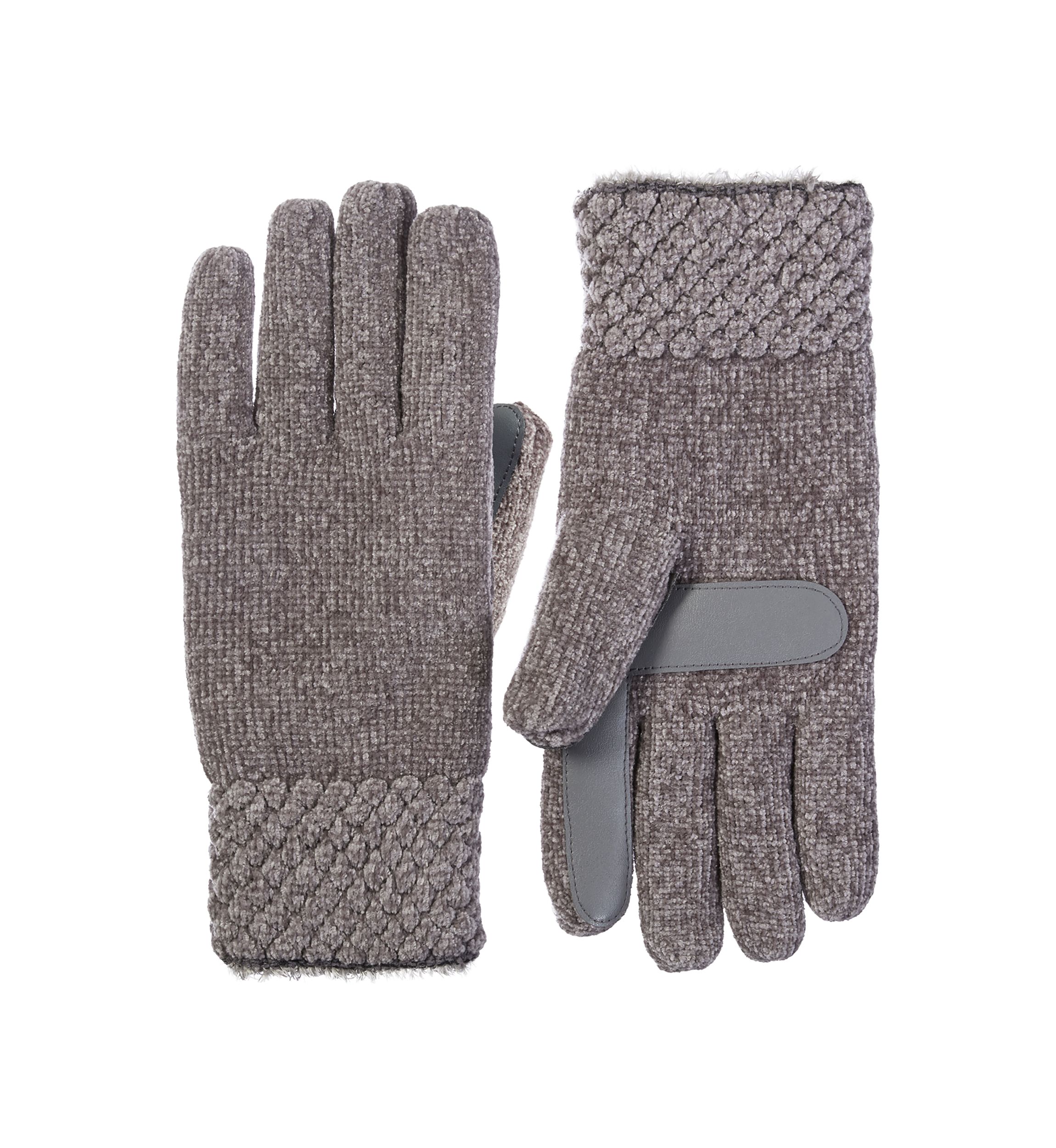 Women’s Recycled Chenille Knit Water Repellent Gloves with Popcorn Cuff