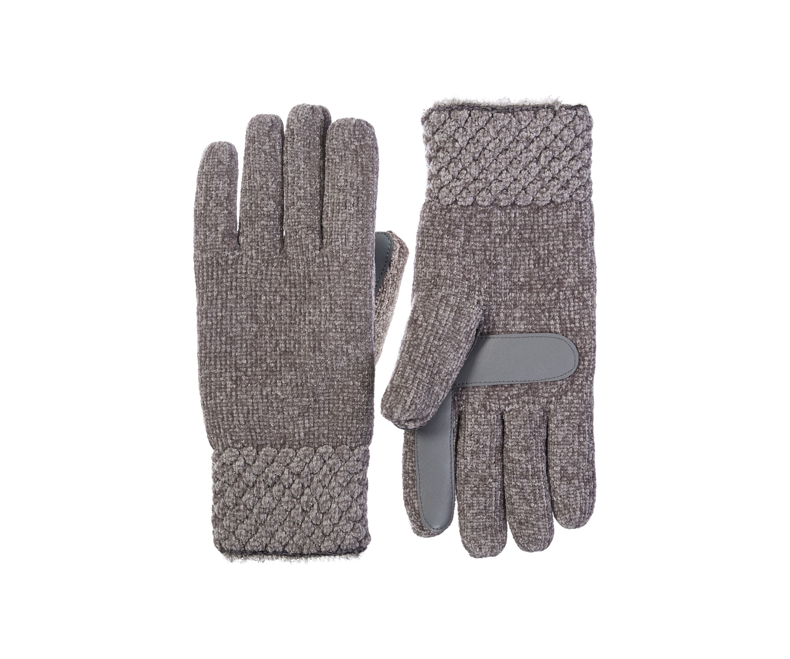 Women’s Recycled Chenille Knit Water Repellent Gloves with Popcorn Cuff