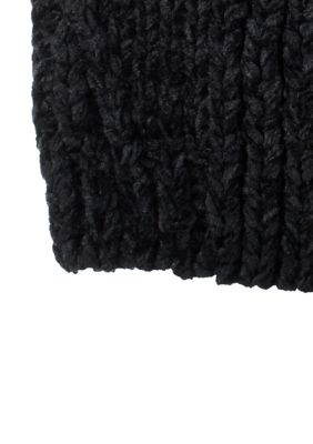 Women's Recycled Chenille Knit Hat with Faux Fur Pom
