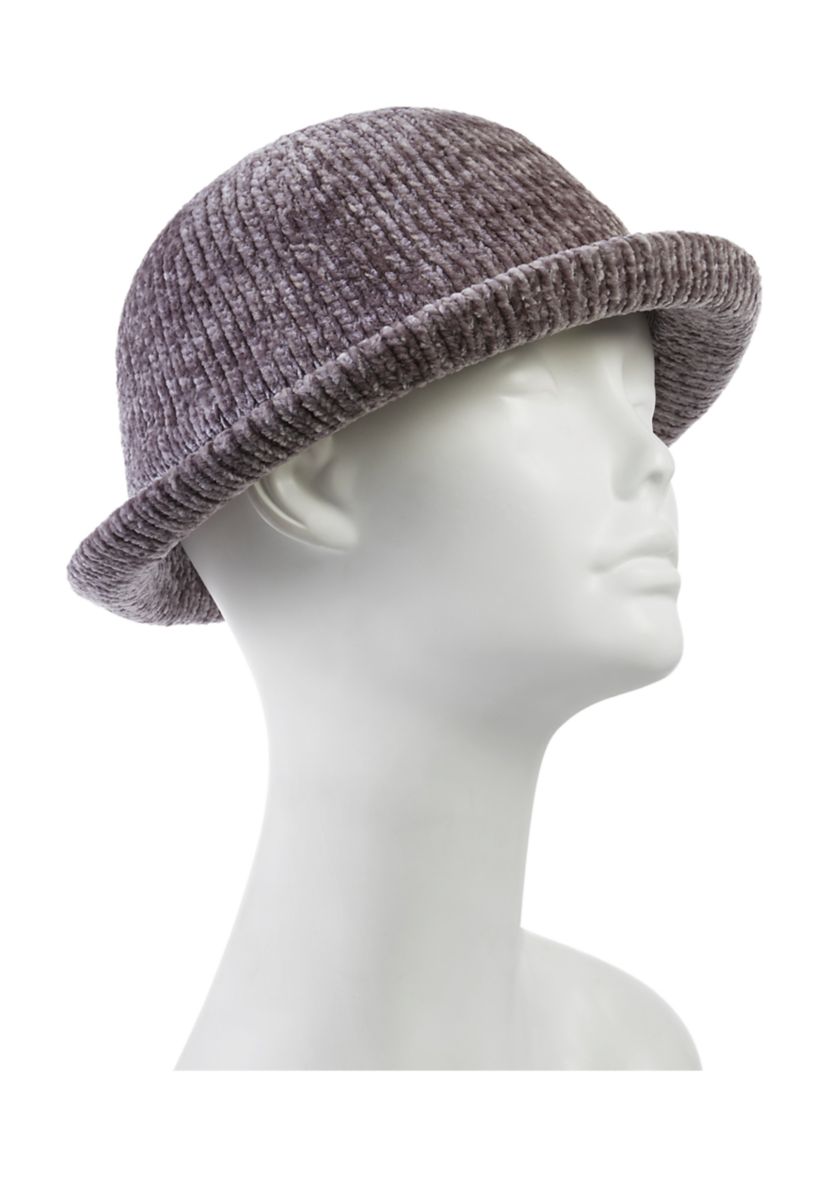 Womens Recycled Chenille Bowler Hat