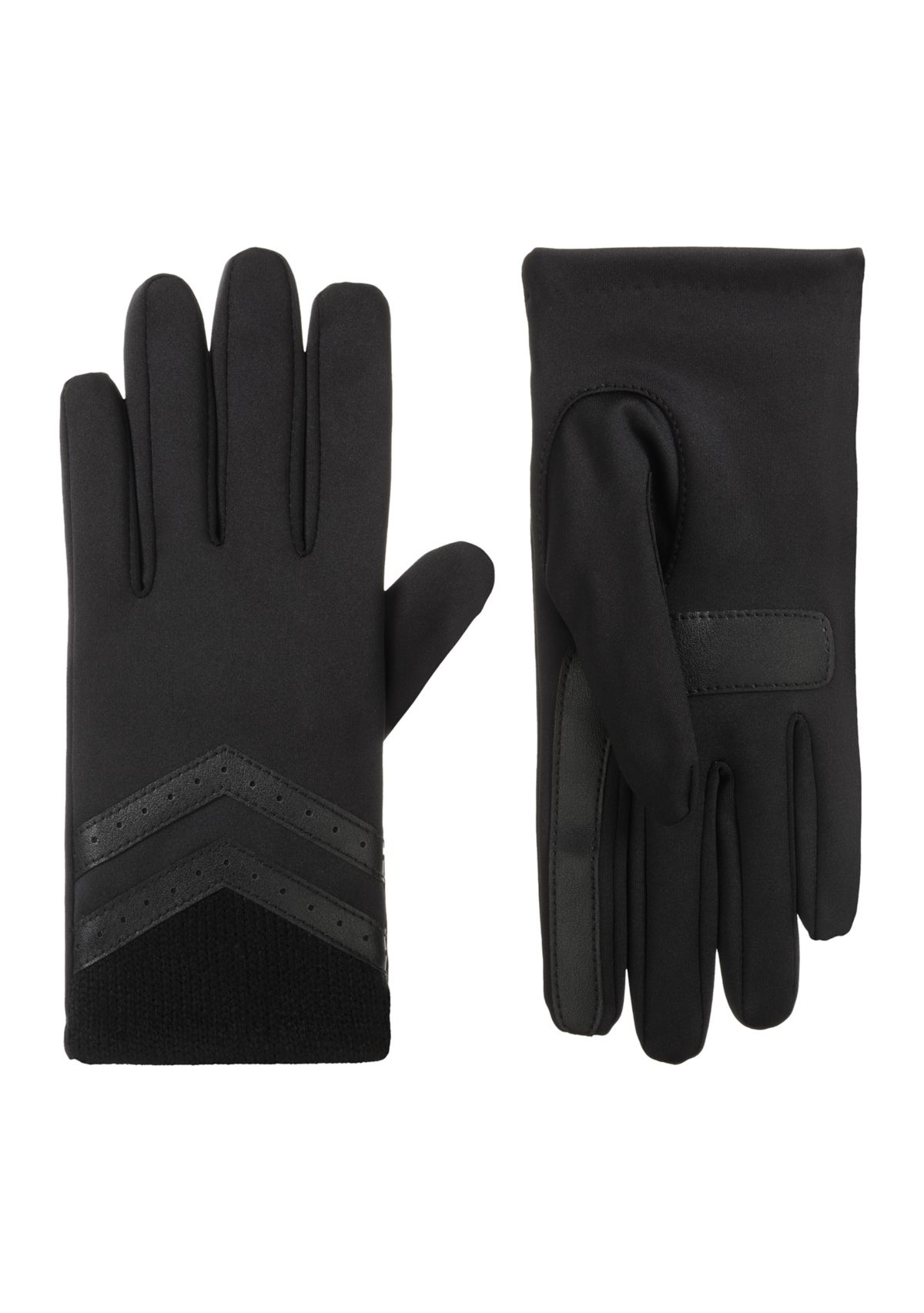 Womens Spandex Gloves with Rib Knit