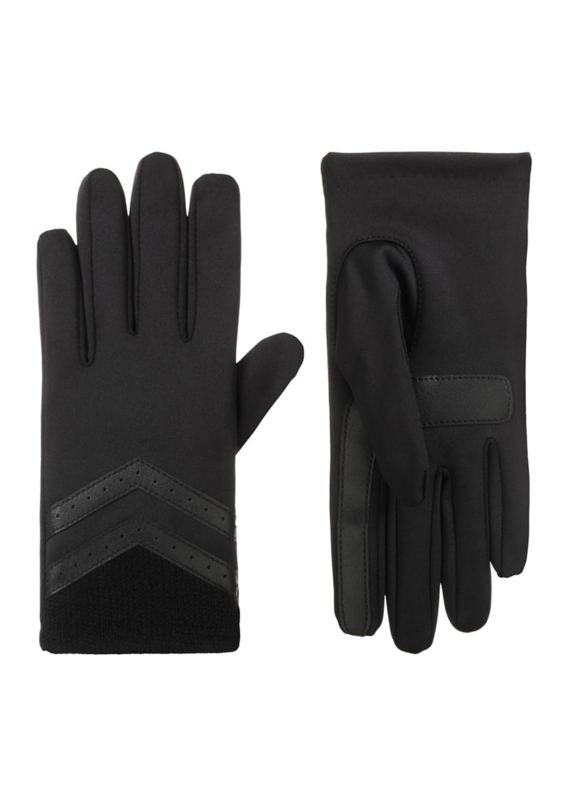 Womens Spandex Gloves with Rib Knit