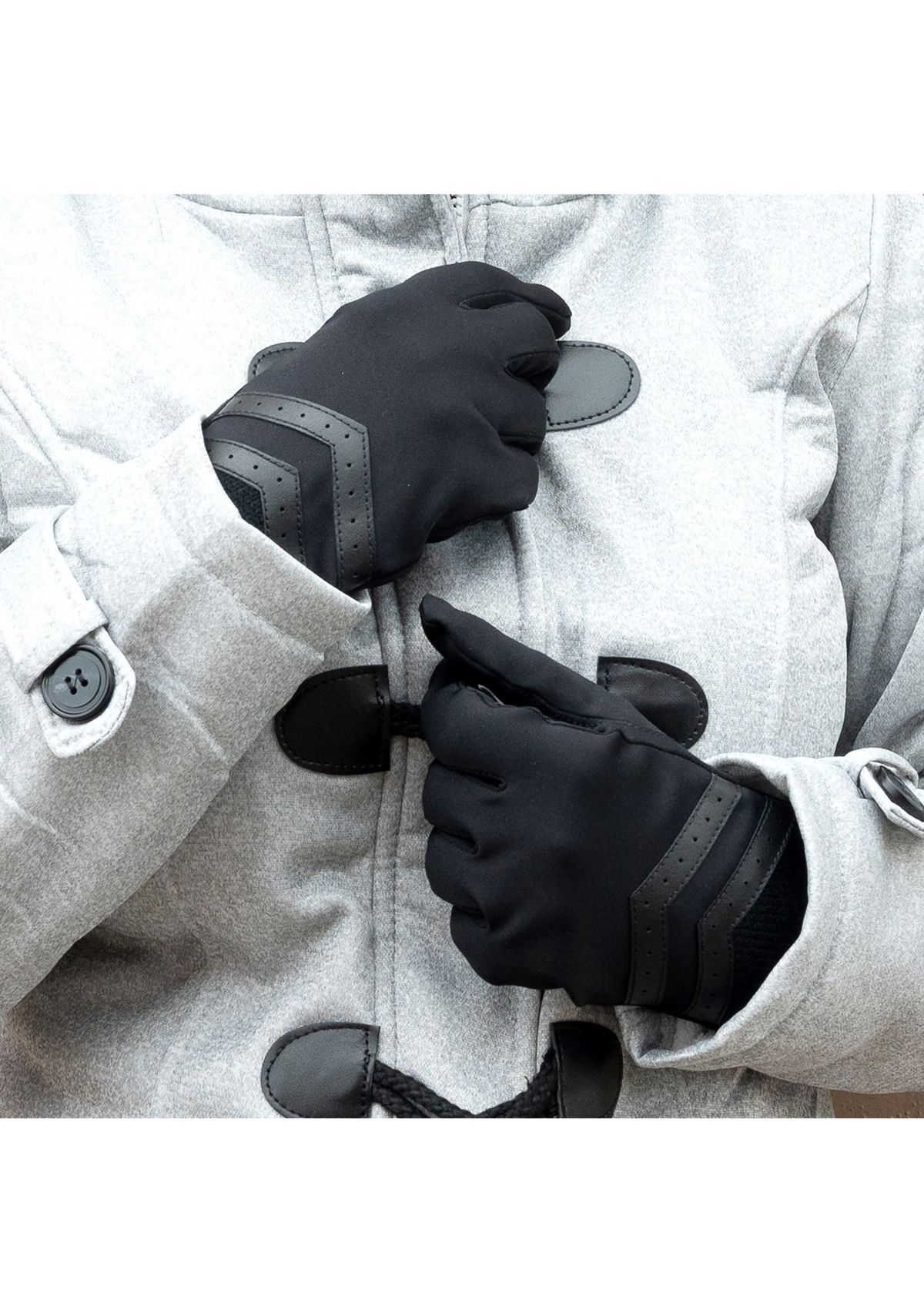 Womens Spandex Gloves with Rib Knit