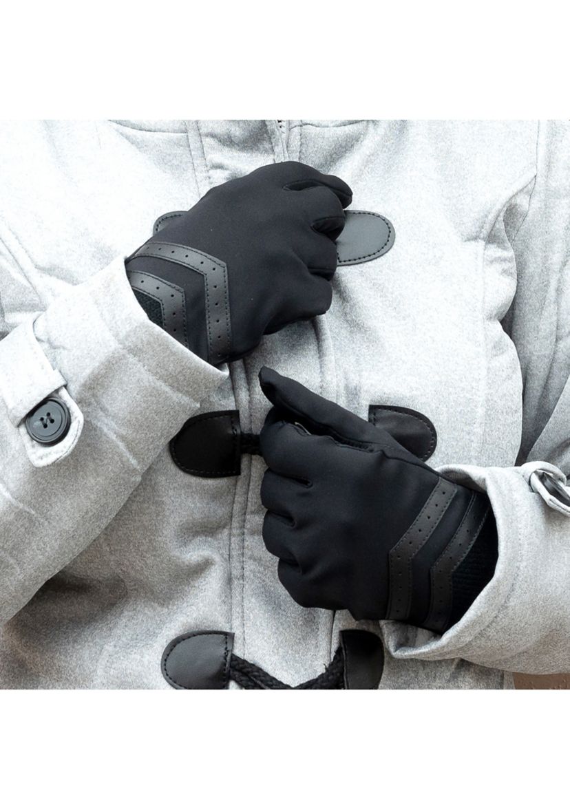 Womens Spandex Gloves with Rib Knit