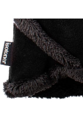 Women's Lined Recycled Stretch Fleece Water Repellent Gloves with Overlap Wrist