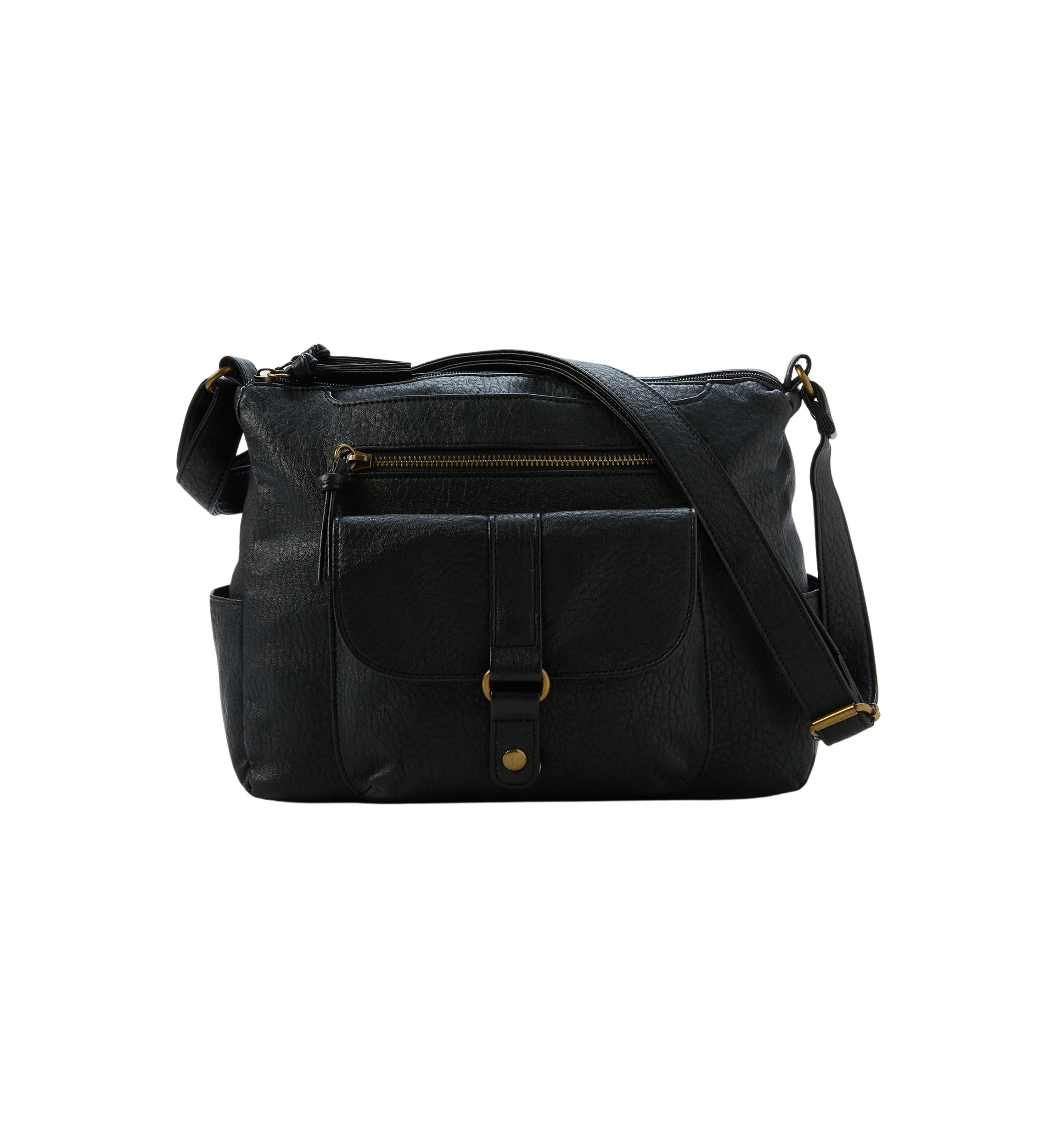 Large Multi Pocket Top Zip Shoulder Bag 