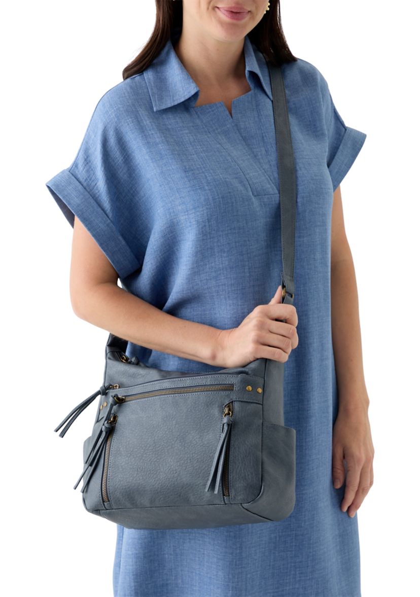 Antique Pebbled Large Shoulder Bag