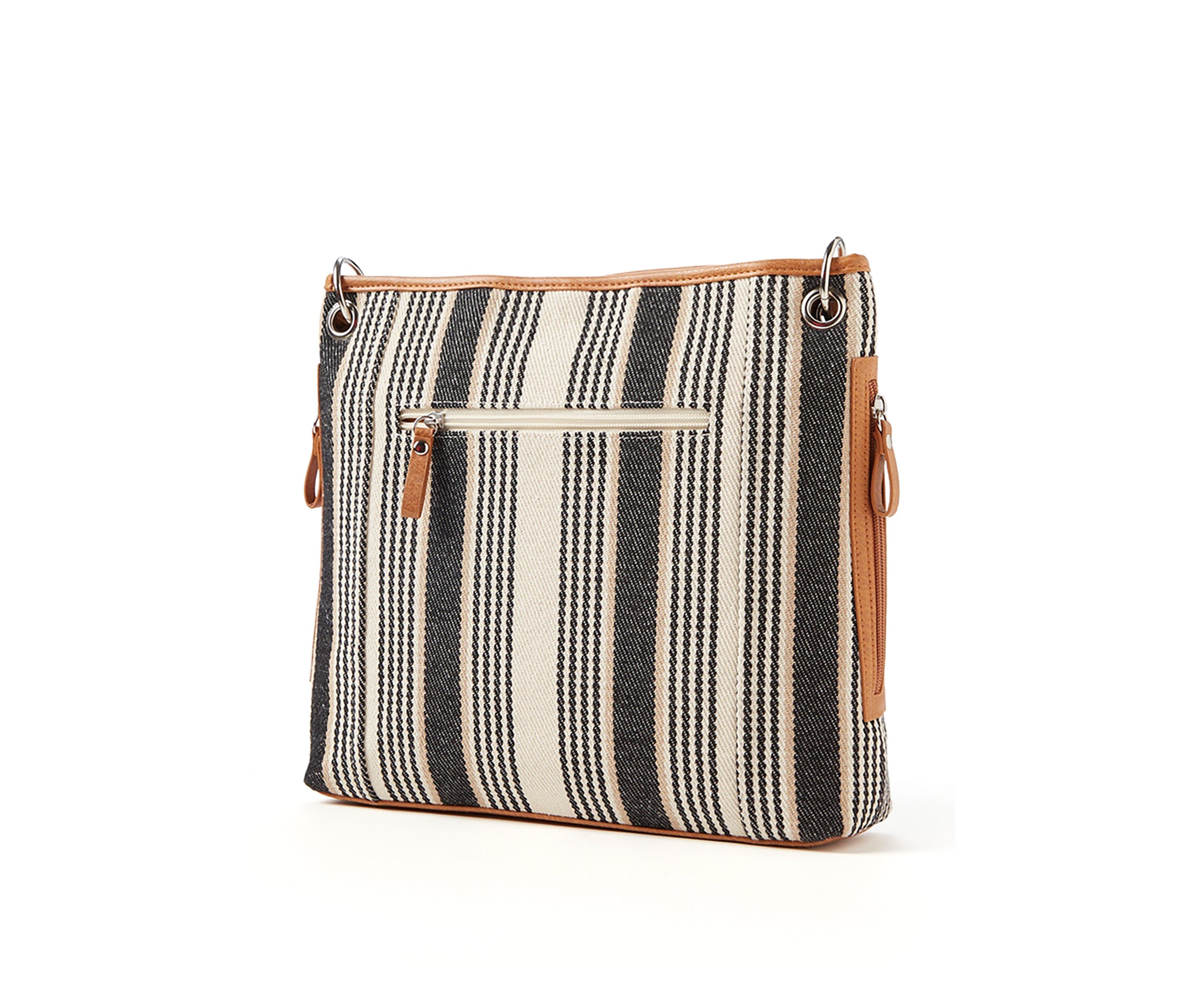 Canvas Stripe Crossbody Bag