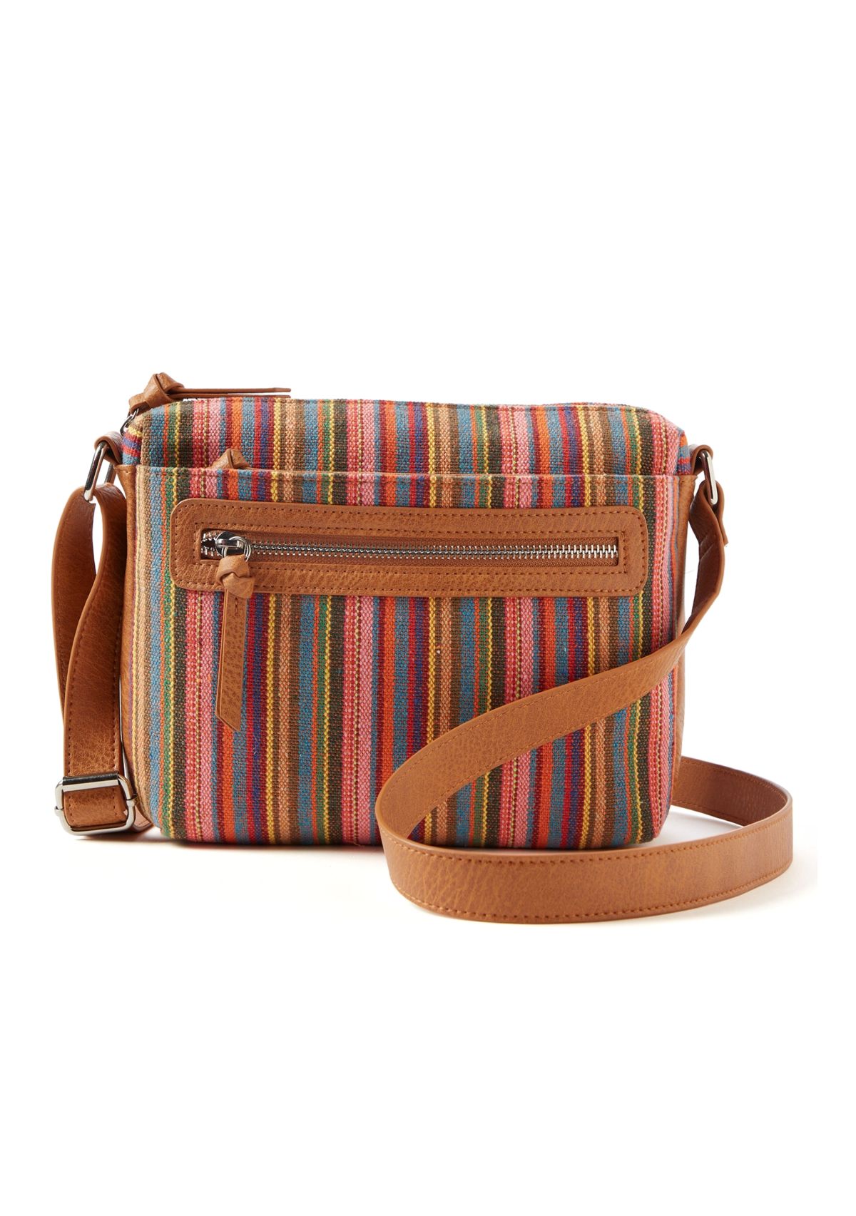 Canvas Stripe Small Crossbody Bag