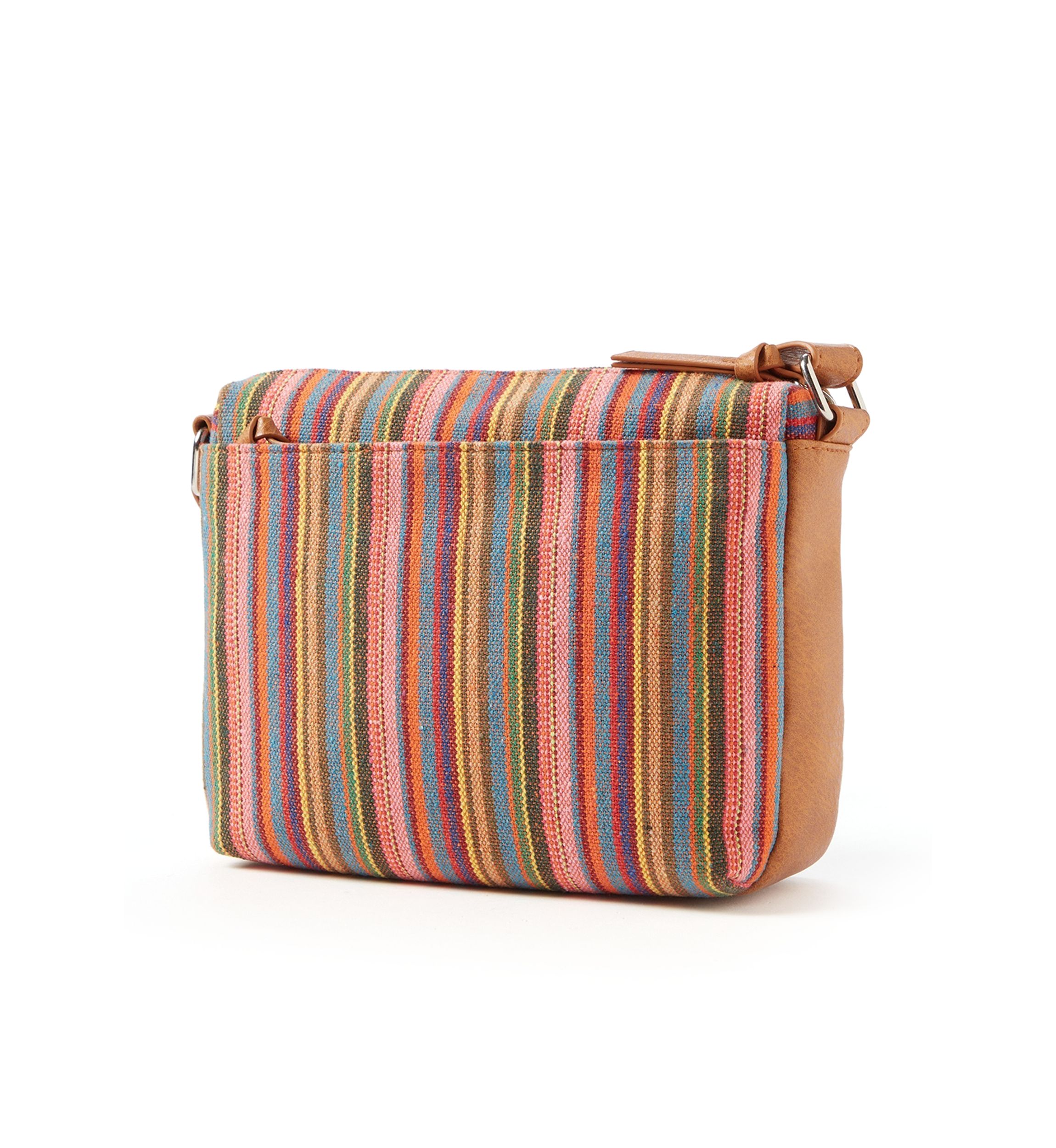 Canvas Stripe Small Crossbody Bag