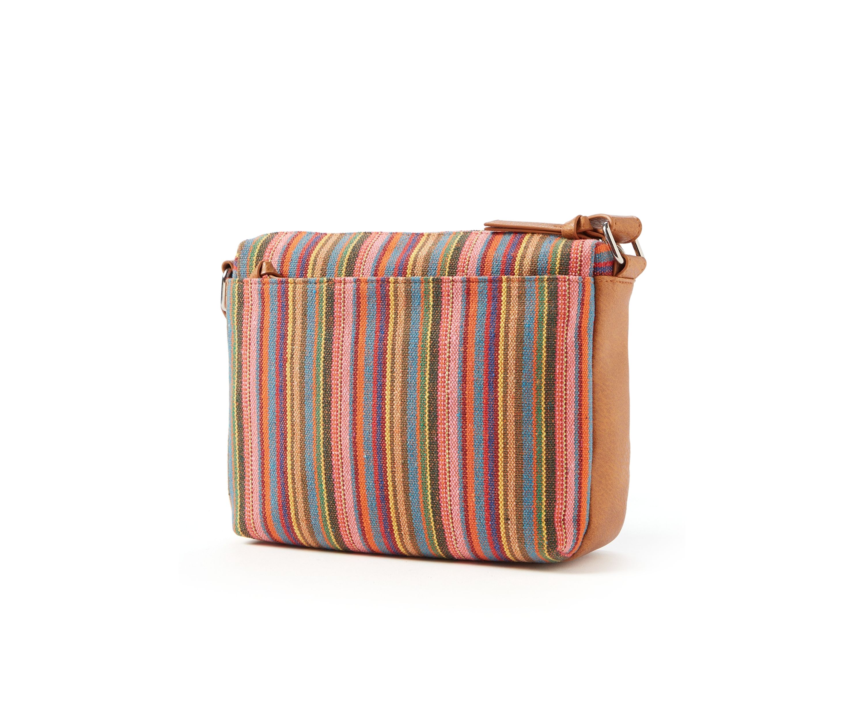 Canvas Stripe Small Crossbody Bag