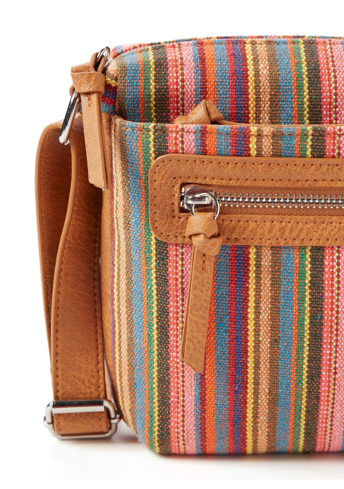 Canvas Stripe Small Crossbody Bag
