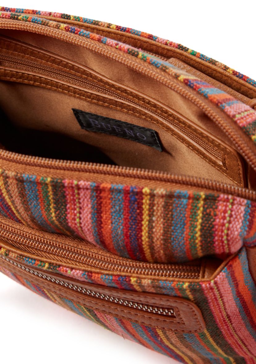 Canvas Stripe Small Crossbody Bag