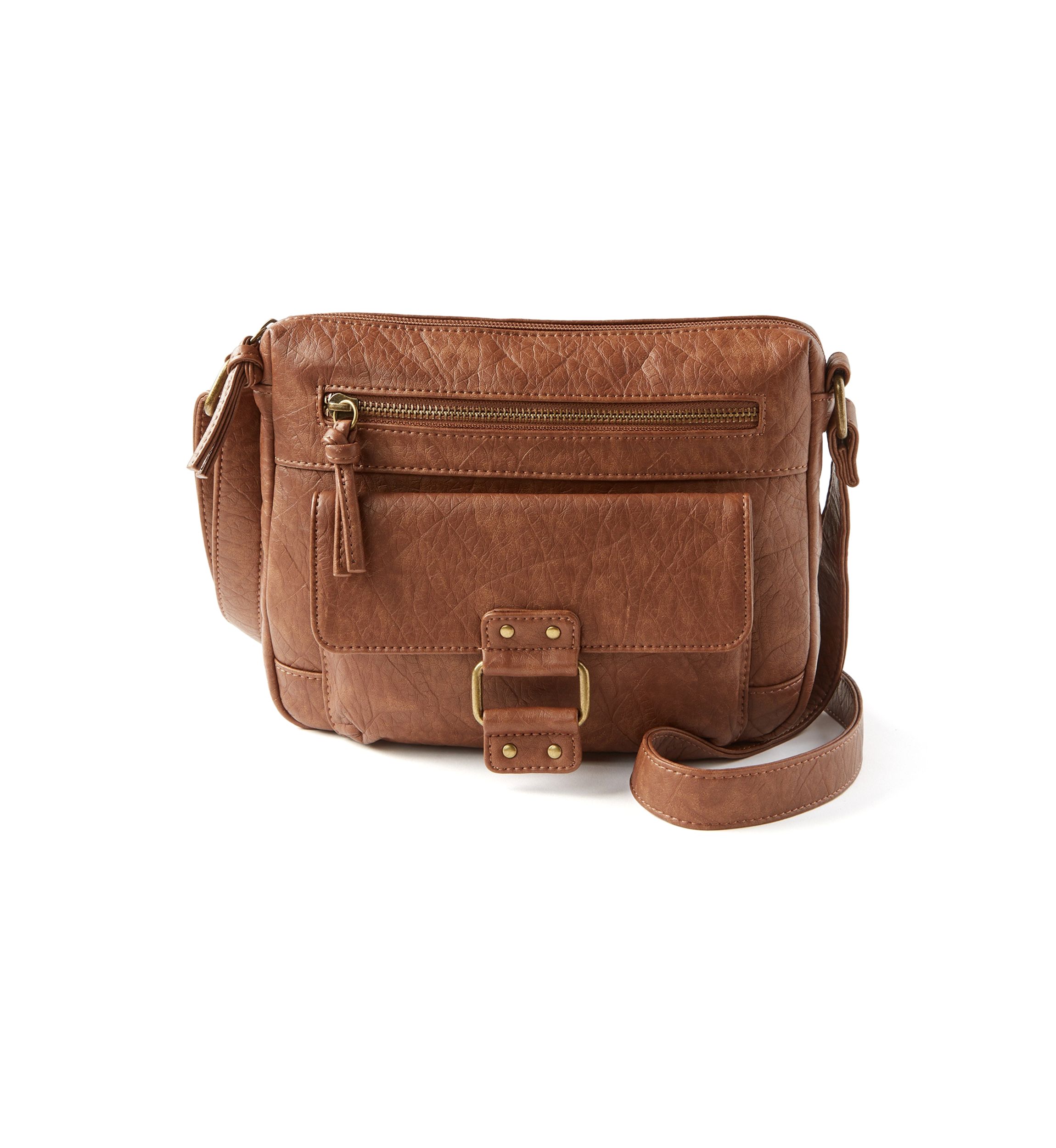 Buckle Front Pocket Crossbody Bag