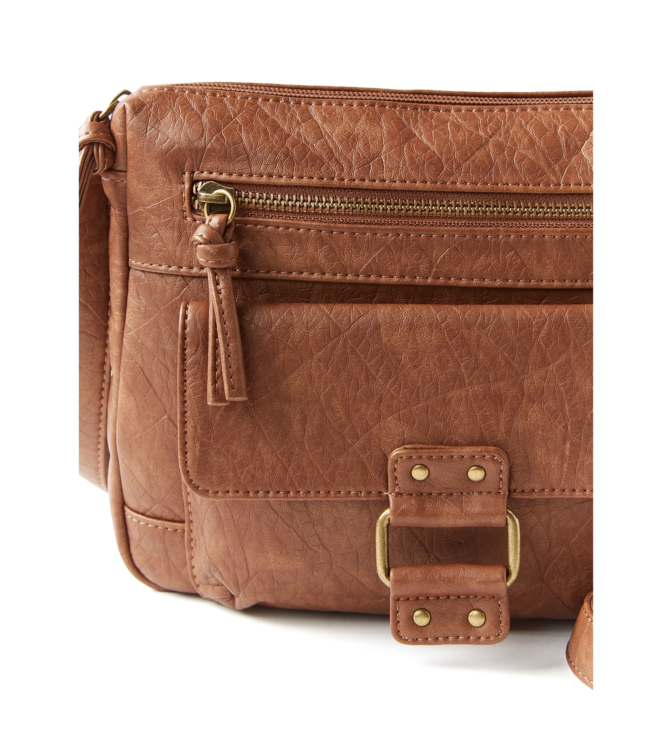 Buckle Front Pocket Crossbody Bag