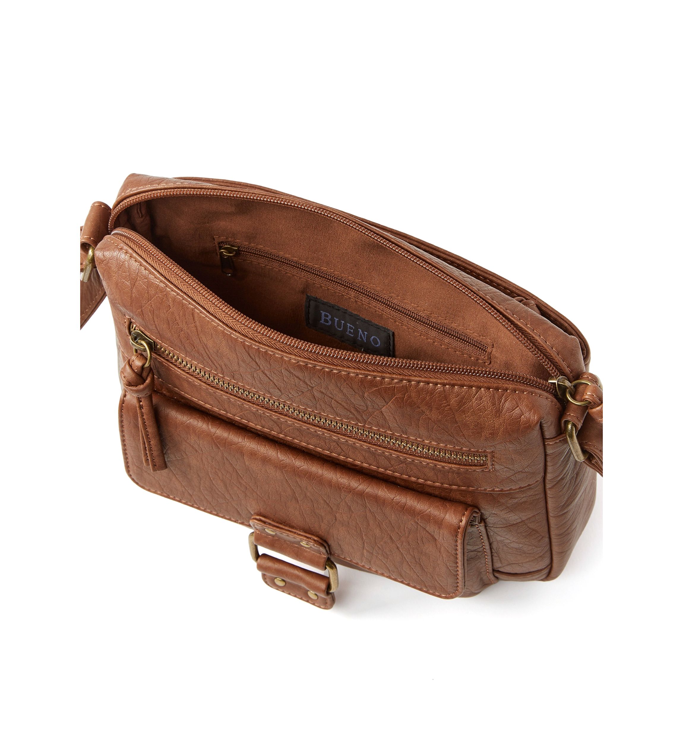 Buckle Front Pocket Crossbody Bag