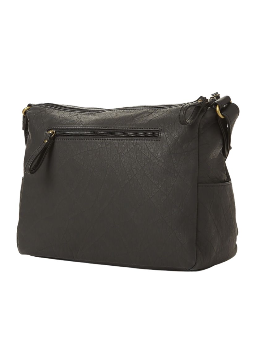 Double Zip Pocket Shoulder Bag 