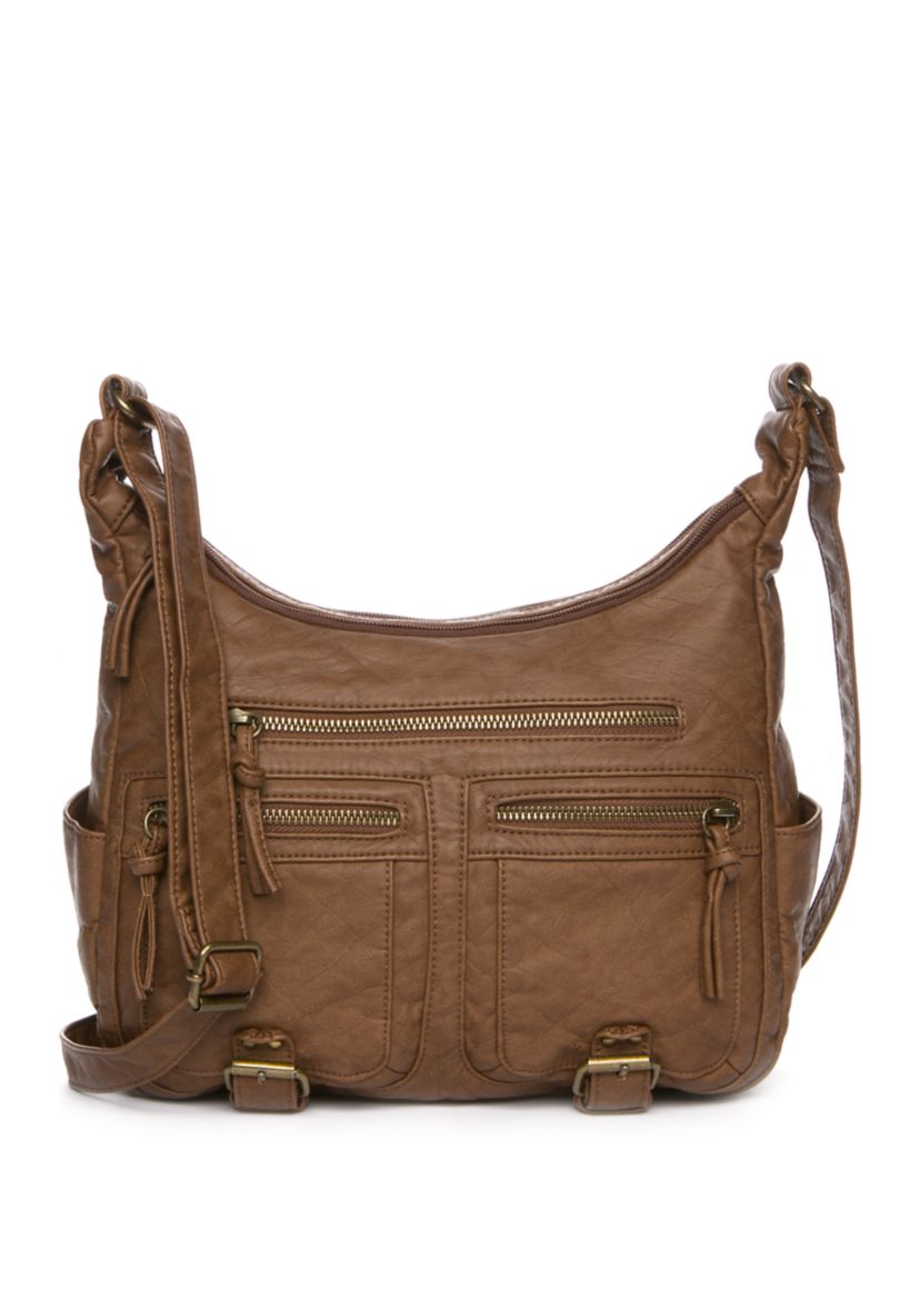 Elephant Washed Pockets Hobo Bag