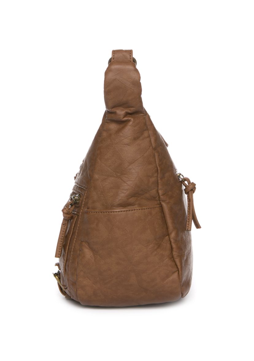 Elephant Washed Pockets Hobo Bag