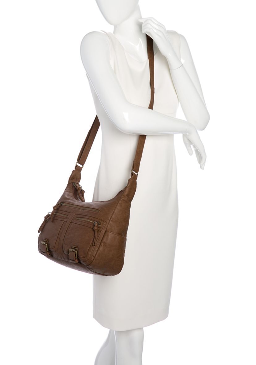 Elephant Washed Pockets Hobo Bag