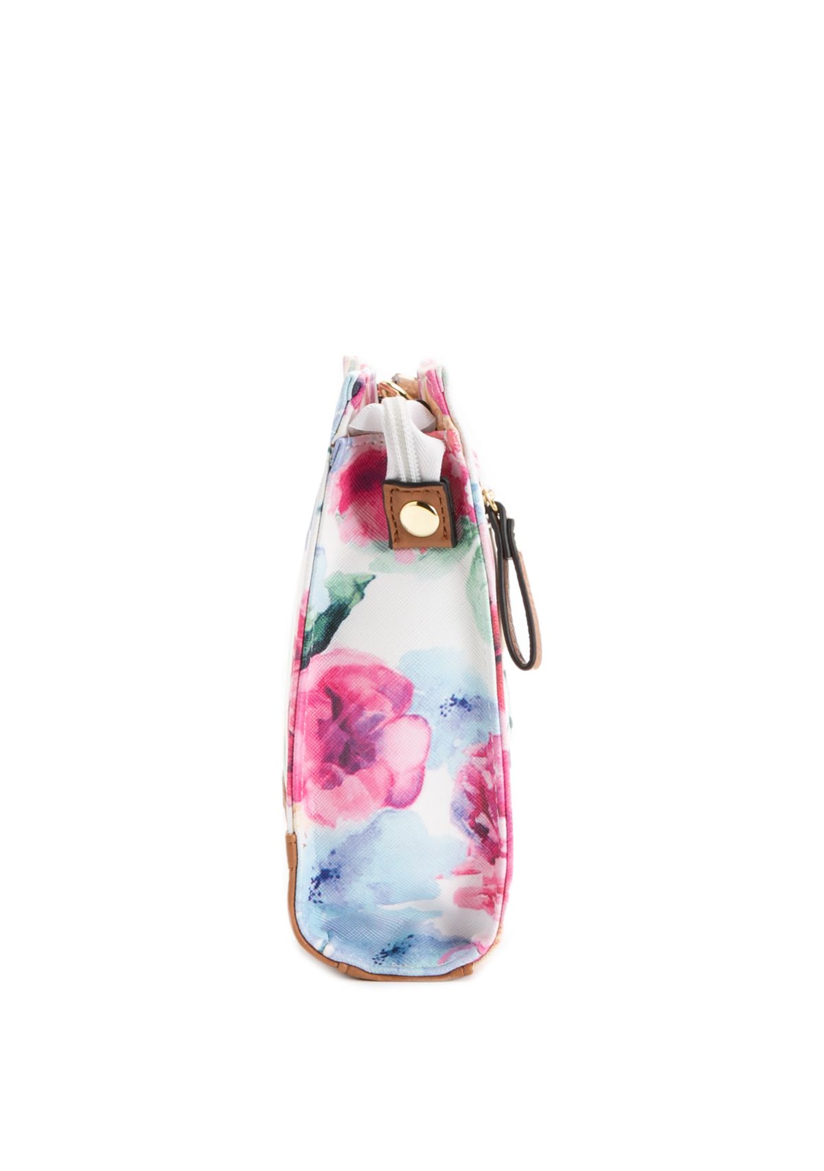 Printed Watercolor Floral Mid Size Convertible Clutch