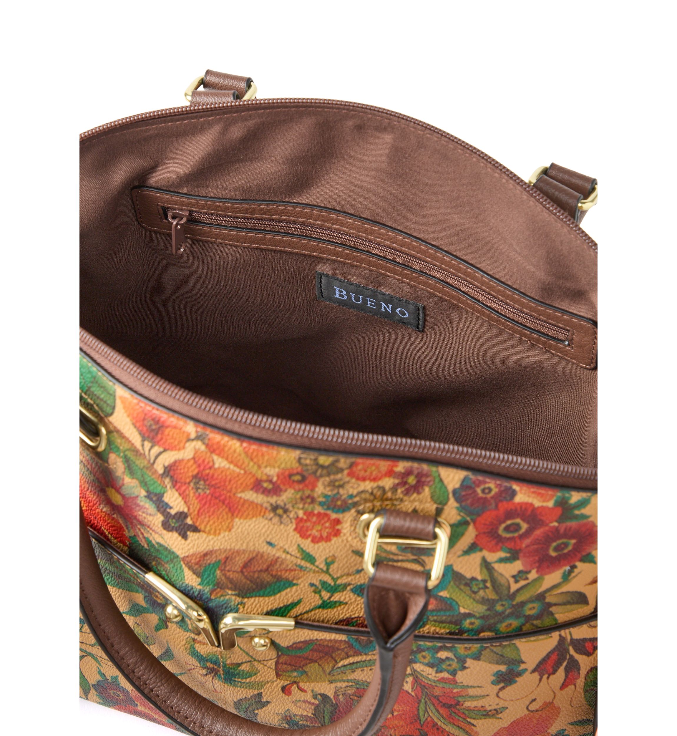 Floral Print Dome Satchel Bag