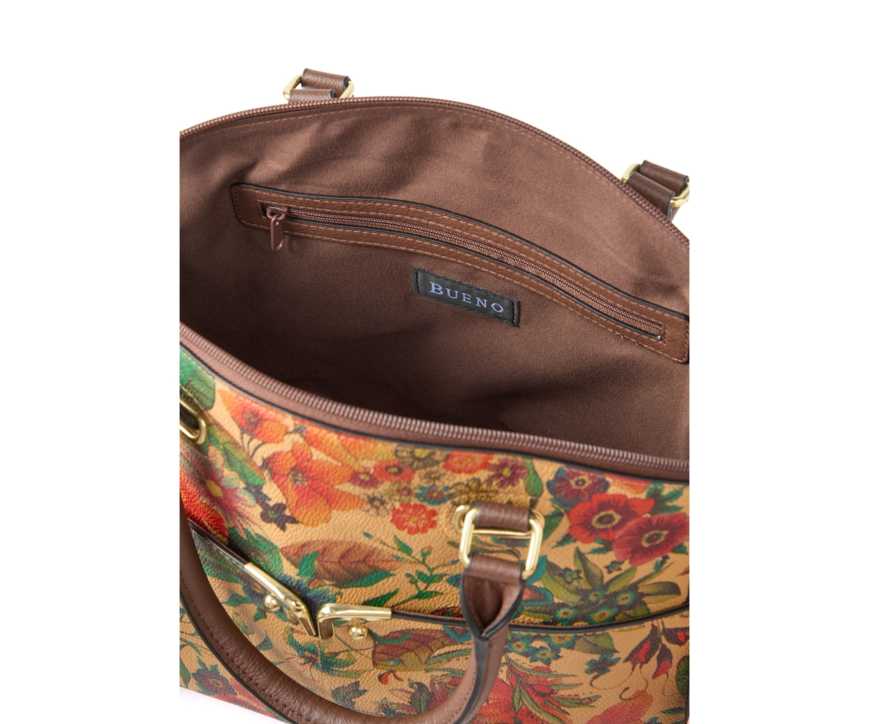 Floral Print Dome Satchel Bag